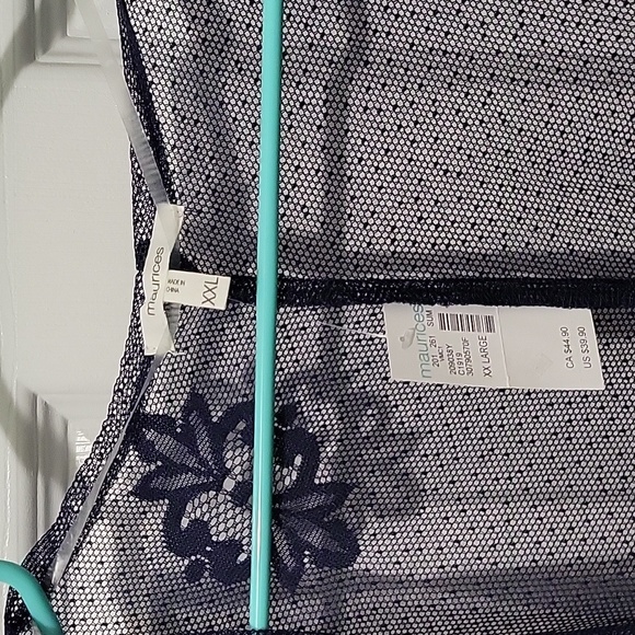 NWT Maurices Floral Lace Dark Blue Kinomo - Picture 3 of 7